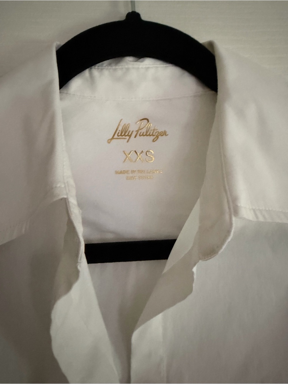 Lilly Pulitzer White Lace-Trim Button Down Shirt XXS - Picture 8 of 8